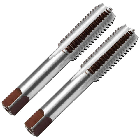 2 Pack M12 X 1.75 Hand Tap Set, Right Hand HSS Threading Milling Tap Tool For Metal Projects, Durable Alloy Steel Construction