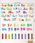 Animal Alphabet And Numbers Wall Decals Set For Kids Rooms Classroom Decor Peel And Stick Removable Letters ABC Educational