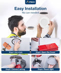 Man installing Six Pack Six Inch Led Emergency Recessed Can Lights Featuring A Real Deal Ninety Minute Battery Backup And Smooth Self Test Button For Zero Stress Power Outage Survival.