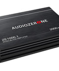 Beast 2000W Monoblock Class D Car Amplifier with One Ohm Stable MOSFET power on a diagonal view, showing brand and wattage details.