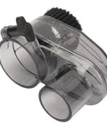 Straight Up Transparent Abs Dust Shoe For Cnc Routers With 52Mm Spindle Fitment And Dead Simple Magnetic Height Tracking For Heavy Duty Woodworking Cleanup, clear dust shoe with brush.