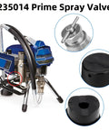 2 Pack 235-014 Prime Spray Valve And Drain Valve Kit For Graco Airless Sprayers Fits 210 230 390 395 490 495 595 3400 Replaces OEM 235-014 Aftermarket Accessory shown with sprayer and valve close-ups