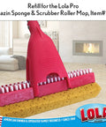 Pro Grade Scrubber Roller Mop Head Refill With Dual Bristle Cores And Dense Foam for effective cleaning on all floor types.