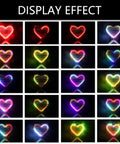 Heart Shaped LED Light Soldering Practice Kit For Beginners And Hobbyists Hands On DIY Friendly Educational Electronics Project Set With Pre Space Solder Boards And Color Changing Effects Great Holiday Gift showing various LED color patterns.