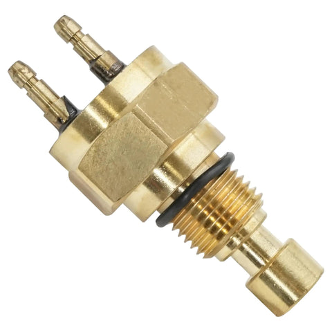 Fan Sensor Switch Compatible With Honda Shadow 750 VT750C 1983 And Other Honda CX And Ascot Models Plus Kawasaki Bayou 400 And Brute Force Mule 4X4 Series For Easy Ride Ready Cooling Control Replacement brass threaded switch with dual terminals