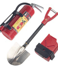 1 To 10 RC Scale Fire Extinguishers Mini Fuel Tank And Metal Shovel Decoration Set for Traxxas TRX4 Axial SCX10 Crawler Car