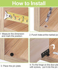 Installation steps for Concealed Shaft Cabinet Door Pivot Hinges In Iron Black, drill and measure wooden cabinet door.