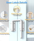 Patio Sliding Door Loop Lock Two And Three Eighths Inch U Shaped Loop Latch 90 And 180 Degree Kid Proof Home Security Lock details