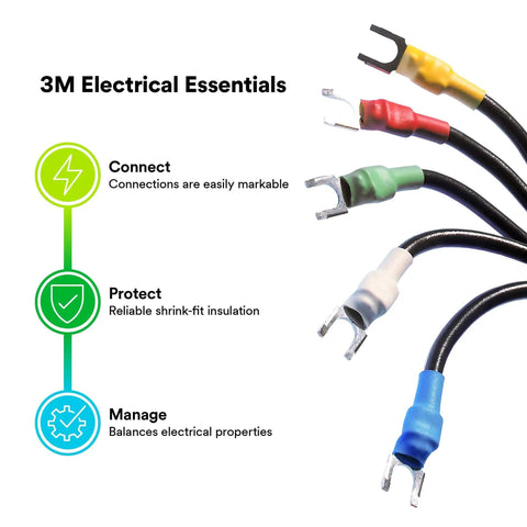 Heat Shrink Thin Wall Tubing Assortment Pack With Six Inch Pieces, multi-colored insulated wire connectors, FP-301 Quarter Inch Size