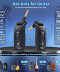 2.4GHz Wireless Guitar System with Plug And Play Rechargeable Transmitter and Receiver for Guitar Bass and Electric Instruments