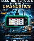 Electric Vehicle And Hybrid Car Diagnostic Handbook Featuring Battery Management Systems Bms Thermal Control And Software Trouble Code Repair image with diagnostic tool and hybrid car.