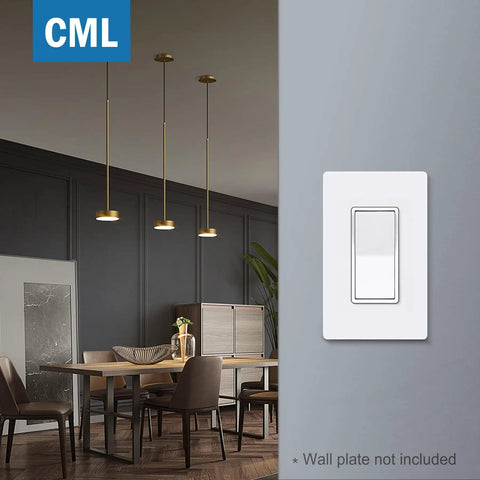Matte White Decorator Rocker Paddle Light Switch 50 Pack Single Pole 15A 120 To 277V On Off Interrupter UL Listed Scratch Resistant Polycarbonate Housing 10000 Plus Cycle Tested For Residential And Commercial Use, wall plate not included