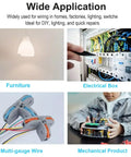 Wide application of 30 Pack Heavy Duty 3 Way Lever Wire Connectors Push In Electrical Splice Terminal Block in lighting and electrical boxes.