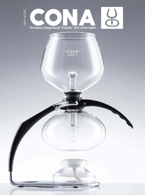DGENIUS All Glass Siphon Coffee Maker With Glass Filter Rod No Paper Or Cloth Brewing Industrial Design Classic