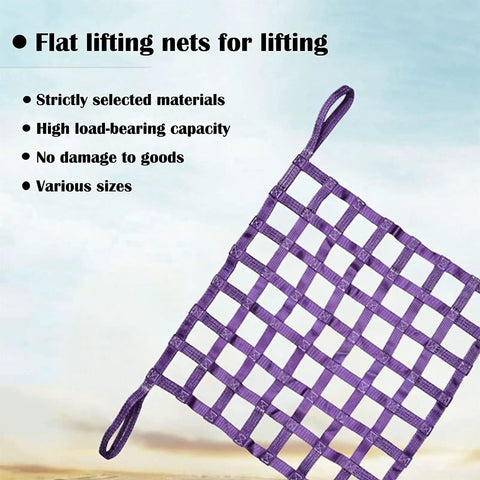 Heavy Duty Cargo Hoisting Net Featuring Rugged Webbing Straps For Dead Safe Lifting And Badass Tough Load Control Up To 3.5 Tons for lifting goods.