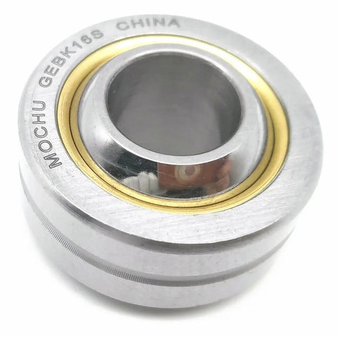 Gebk16s Metric Radial Spherical Plain Bearing 16Mm ID 38Mm OD 21Mm Inner 15Mm Outer showing detailed design and lubrication groove.