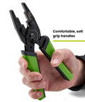 Parallel Crimping Pliers For Keystone Jacks And Field Termination Plugs with comfortable green grip handles
