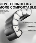 Cross-section view of Cozy Yet Lightweight 3-4 Season Sleeping Bag For Adults And Kids, showing water-resistant fabric and cotton filling.