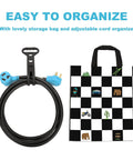 Beefy Heavy Duty 50 Foot 30 Amp Dryer And EV Extension Cord with storage bag and organizer, NEMA 10 30P to 10 30R, ETL listed.