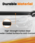 Rear Track Bar For Ram 2500 2014 2023 4x4 Adjustable 0 To 5 Inch Lift Solid Forged Steel Panhard Rod Axle Centering And Vibration Dampening Beefy Heavy Duty Off Road Upgrade, black powder-coated steel bar