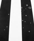 Close-up of All Weather Wicker Chair Cushions Set Of 2 For Indoor Outdoor Use 19 By 19 Inches Black And White Water Repellent Fabric.