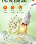 Outdoor String Lights Weatherproof 96Ft Two 48Ft Strands With Edison Vintage Bulbs And 30 Hanging Sockets Spare Bulbs Included ETL Listed