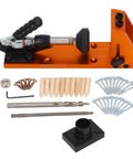 Pro Grade 15 Degree Pocket Hole Jig Kit With Aluminum Alloy Construction In Bright Orange for precision drilling tools and accessories