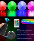 Multicolor LED Golf Cart Canopy Lights Kit With Remote, 2 Pack, showing color modes and remote control options for night decor.