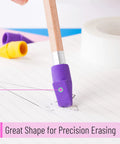 Dope Colorful Pencil Top Erasers Set 120 Latex-Free Cap Tops That Fit All Standard Pencils Erases Cleanly And Reduces Smudging