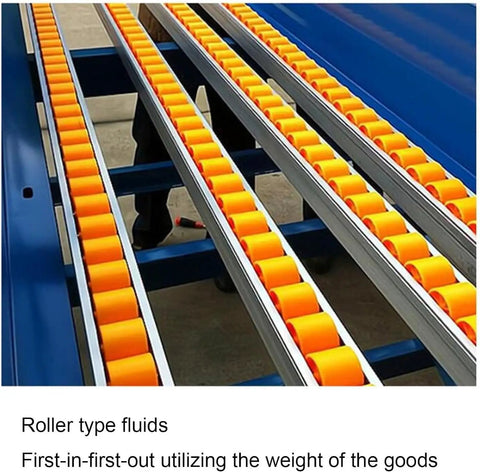 Super Lightweight Gravity Roller Conveyor 300cm Long With Tough ABS Plastic Wheels For Easy Warehouse Freight Handling and Smooth Material Transport Flow on display.