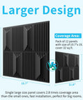 Massive 3D Diamond Pattern PVC Wall Panels Black 19.7 Inch Square Pack Of 12 Tiles Real 1 Inch Raised Texture Easy Install