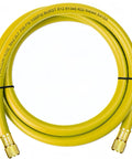 72 Inch 3/8 Inch HVAC Vacuum Hose Pro Grade With Standard 3/8 X 3/8 Flare Fittings Low Resistance High Flow For Fast Evacuation And Recovery 20 Micron Vacuum Yellow Color Coded For Vacuum And Charge coiled yellow