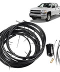 Heavy Duty Fuel Pump To Motor Line Replacement Kit FL-GM43C-V For Your Ride Boost Performance And Keep Your Engine Running Smooth Without Any Headaches Today. black fuel line kit with fittings and canister for pickup truck