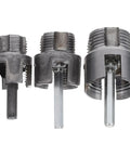 ABOOFAN 3 Pc Pipe Threader Tool Kit, heavy-duty steel internal and external thread cutters for quick plumbing use.