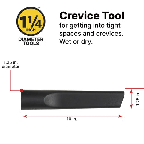 1.25 Inch Diameter Vacuum Cleaning Kit With Round Brush Crevice Tool And Gulper Nozzle In Black For Upholstery Drapes Blinds Car Interiors And Fine Furniture 1 Pack Built For Quick Cleanups