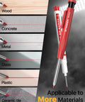 Pro Builder Pencil Set With Sharpener Featuring 2.8mm Mechanical Pencils And 26 Refills in black red waterproof deep hole marker pens