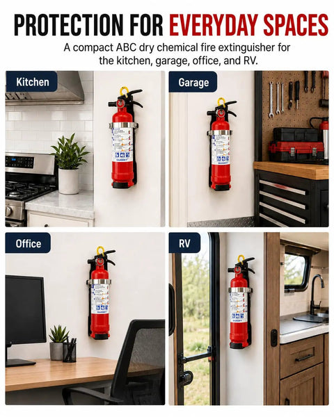 Heavy Duty ABC Dry Chemical Fire Extinguisher With Wall Mount Bracket Got Your Back For Fast Reaction To Wood Grease Or Electrical Flames At Home Or The Garage