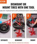Manual Tire Changer And Bead Breaker Set For 8 To 16 Inch Tires Portable Hand Mount Tool for Cars Trucks And Trailers in use