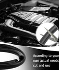Automotive heater hose kit: 5 ft silicone hose, 16mm ID / 24mm OD, 10 clamps for water, air and coolant transfer