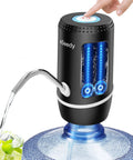 USB Charging Automatic Water Dispenser For 5 Gallon Bottle With Rechargeable Battery On The Go Electric Jug Pump For Home Kitchen Living Room Office And Camping Black, dispensing water