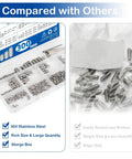 300Pcs Metric Set Screws Assortment Kit With 24 Sizes M3 To M8, Stainless Steel internal hex drive storage box compared with bag