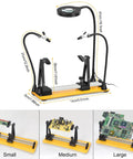 Helping Hands Magnetic Soldering Station With Pro Grade 360 Degree Flip Two Flexible Gooseneck Arms And 3X Magnifying Glasses, size comparison