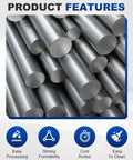 Stacked Two Pack 9 Inch By 1 Inch Cold Rolled 1018 Steel Bars For Metalworking, showcasing unpolished finish and tight tolerances.