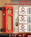Heavy Duty Aluminum Alloy Door Hinge Jig And Lock Latch Installation Kit for cutting hinge mortises from 2-1/2" to 5".