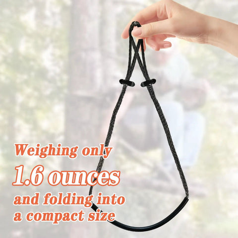 Hand holding Climbing Stick Aider For Hunting And Tree Stand Safety Hand Braided Lightweight Rope Ladder Gear Single Step Aider With High Strength Polyethylene Fiber 800 Lb Capacity Durable Outdoor Gear Four Pack