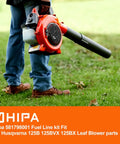 Person holding orange leaf blower equipped with Fuel Line Kit Replacement For Husqvarna 125B 125BVX 125BX Leaf Blower Includes 581798001 545081841