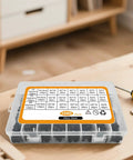1080 Piece Stainless Steel Hex Socket Screw Kit with M2 M3 M4 hardware and storage box on table