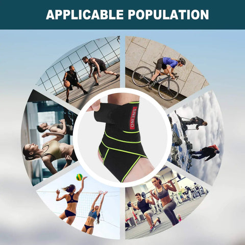 Breathable Ankle Support Brace For Active Lifestyles Unisex Adjustable Stabilizer applicable for various sports and activities.