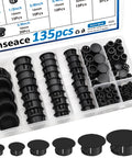 Eight Size Nylon Hole Plugs Set With 135 Pieces In Plastic Box for Furniture Cabinets and Kitchen DIY Projects