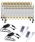 LED Window Lights For Storefront Advertising 12V 5050 RGB LED Modules 50ft Per Pack 5 Pack Bundle with remotes and adapters